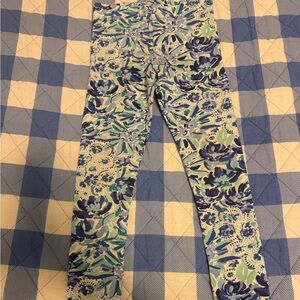 Lilly Pulitzer Floral Print Blue & Green Leggings